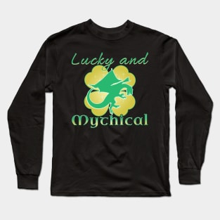 Lucky and Mythical Clover Dragon Long Sleeve T-Shirt